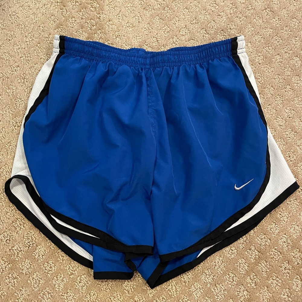 blue and black nike running shorts
